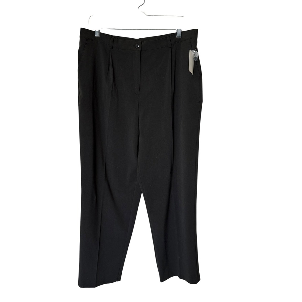 Briggs New York Dress Pants Women 16S Gray NEW Pleated Elastic Back Trousers‎